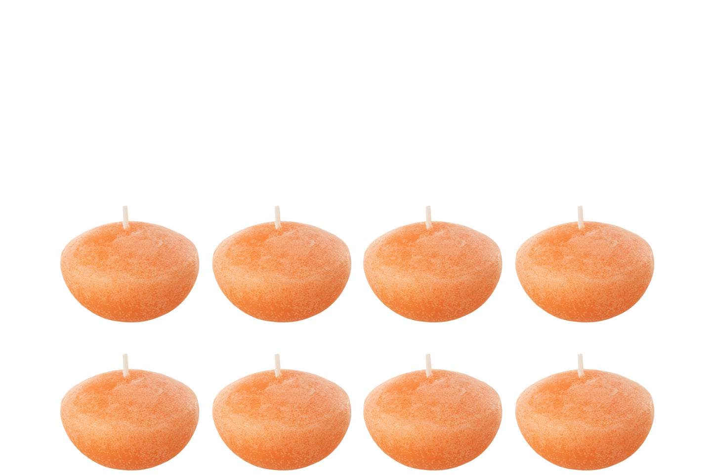 BOX 8 FLOATING CANDLE ORANGE SMALL-4H