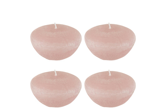 BOX 4 FLOATING CANDLE PINK LARGE-8H