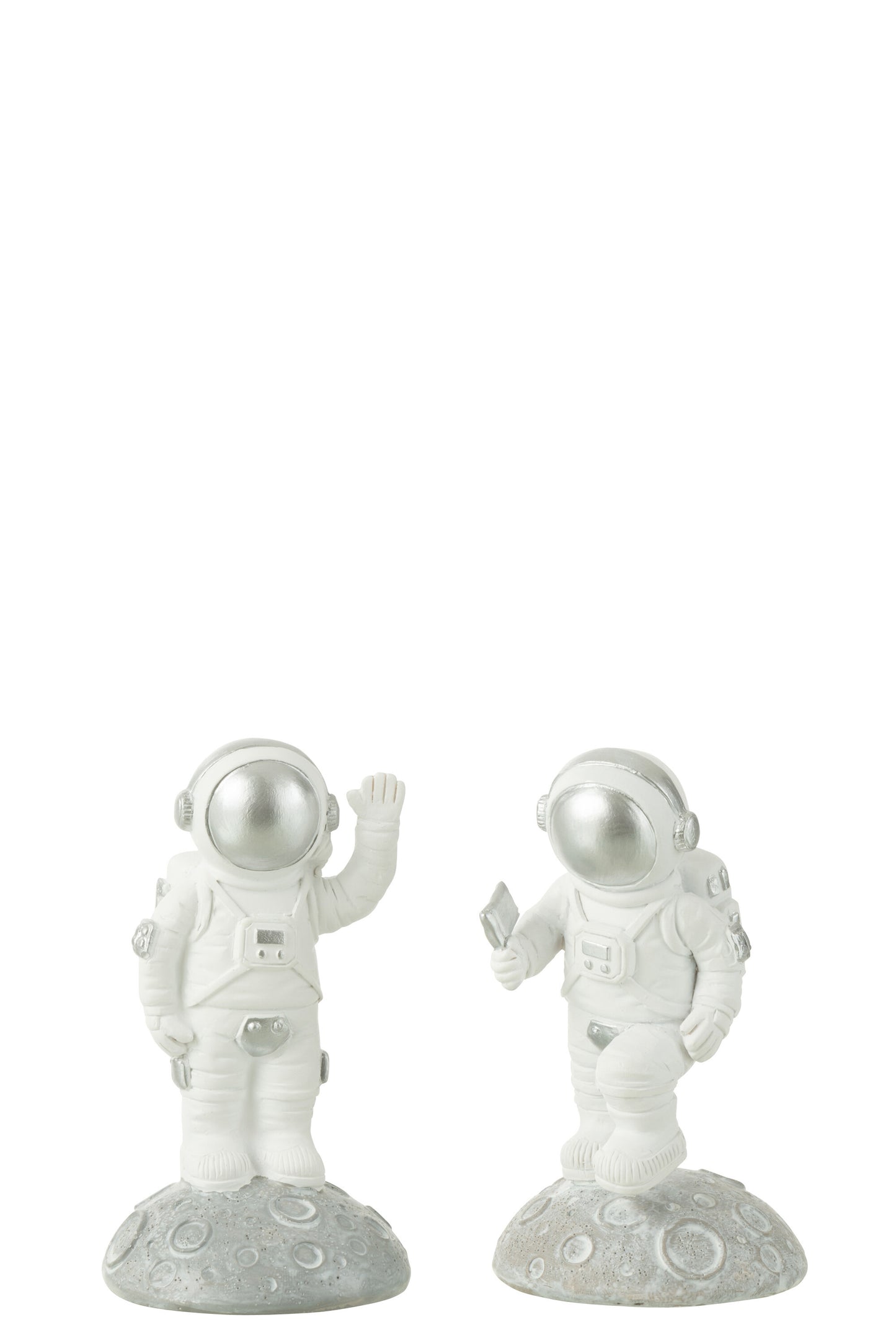 ASTRONAUTS POLY WHITE/SILVER ASSORTMENT OF 2