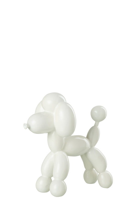 BALLOON DOG RESIN WHITE