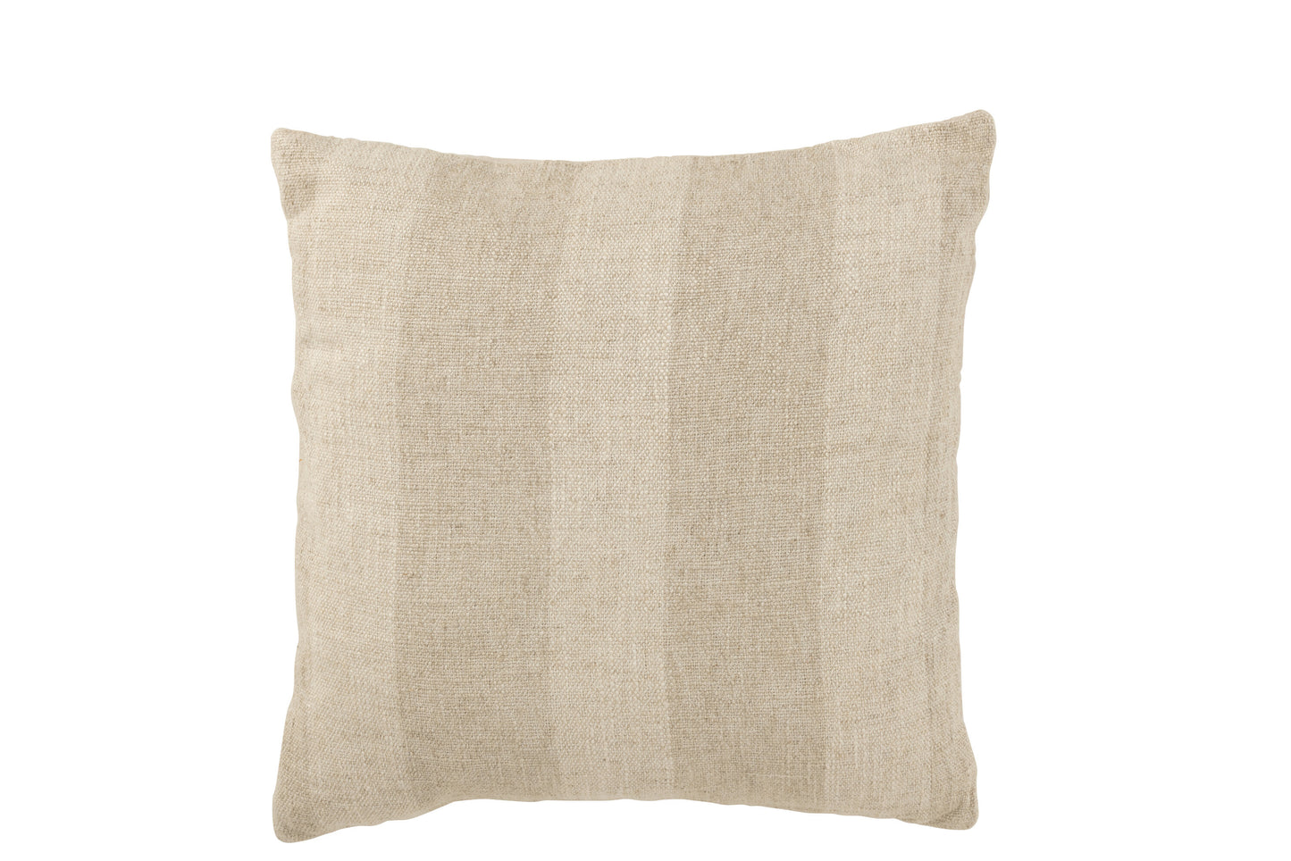 CUSHION STRIPES LINEN BEIGE SQUARE