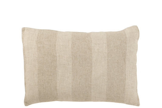 CUSHION STRIPES LINEN BEIGE LONG