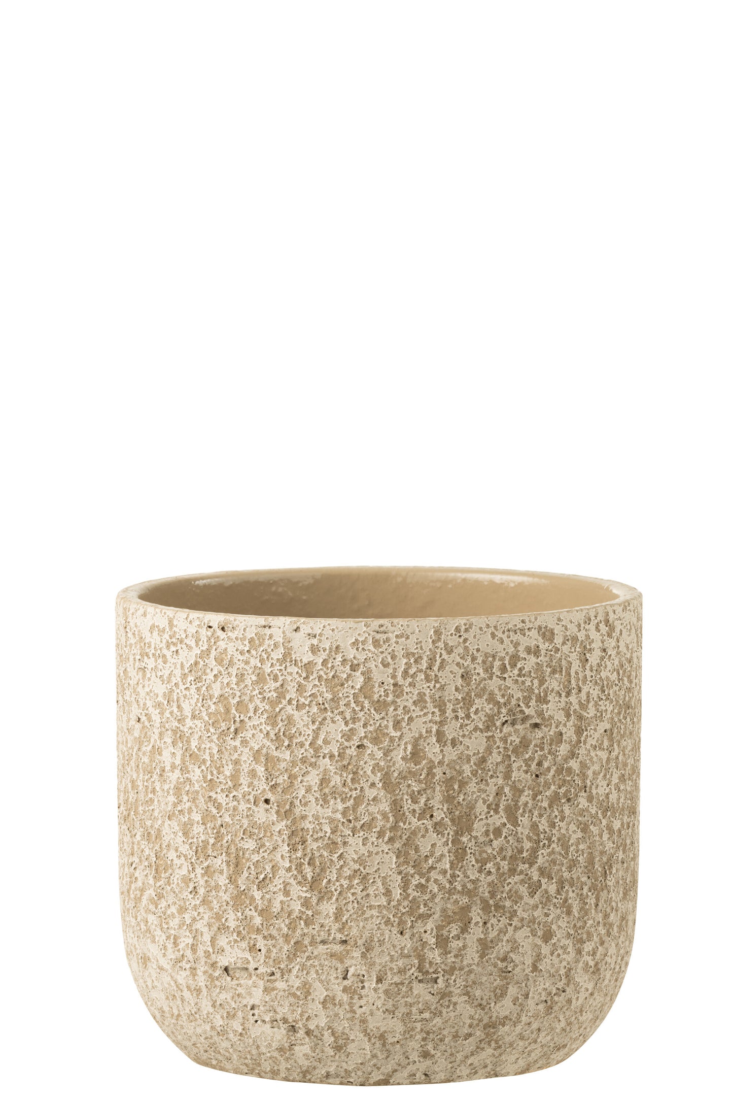 FLOWERPOT ROUGH CERAMIC BEIGE LARGE