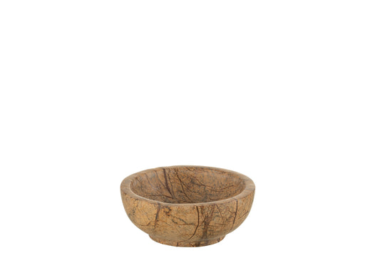 BOWL ROUND MARBLE ONI BROWN/OCHRE