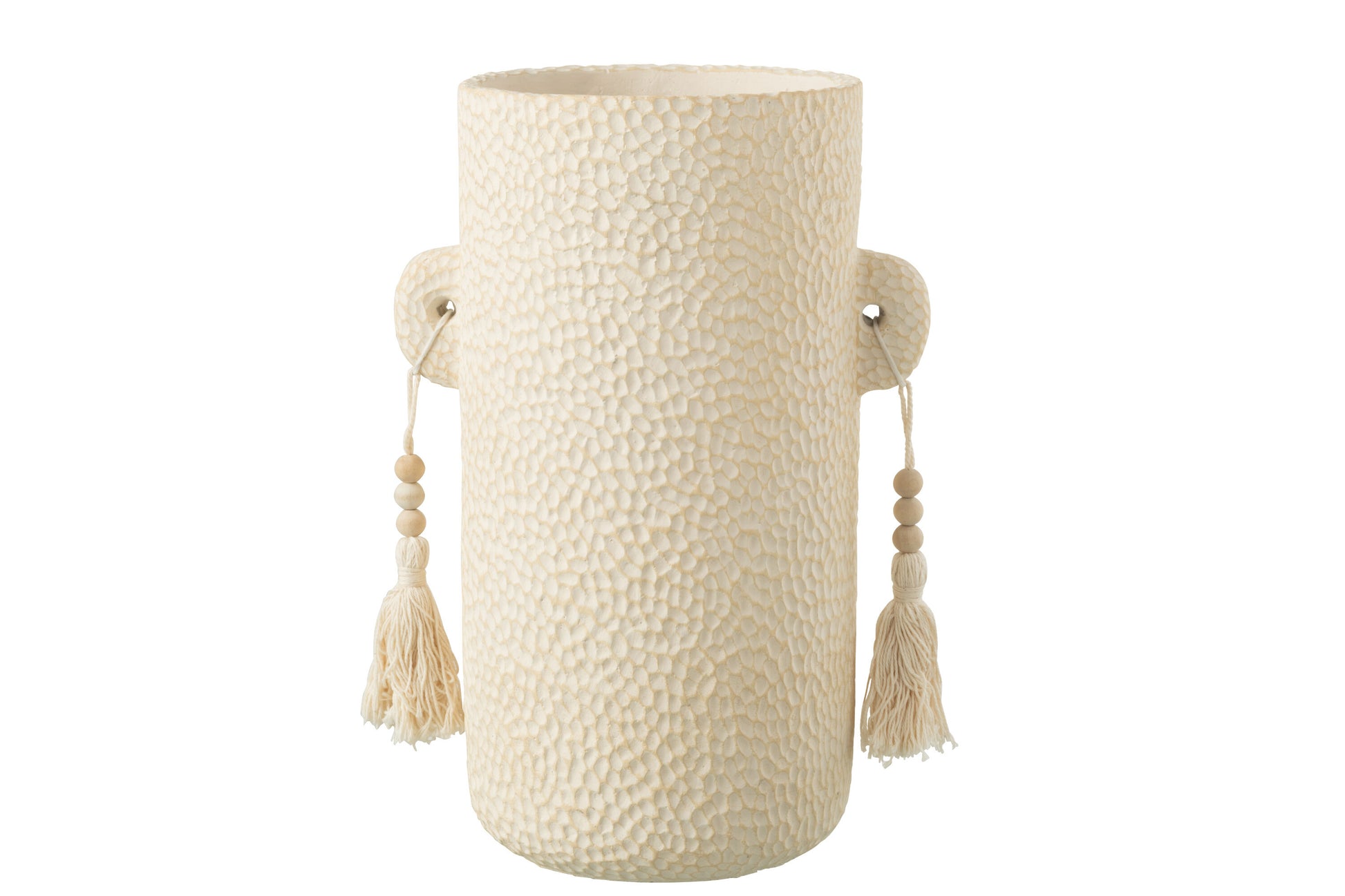 VASE TASSEL CERAMIC CREAM