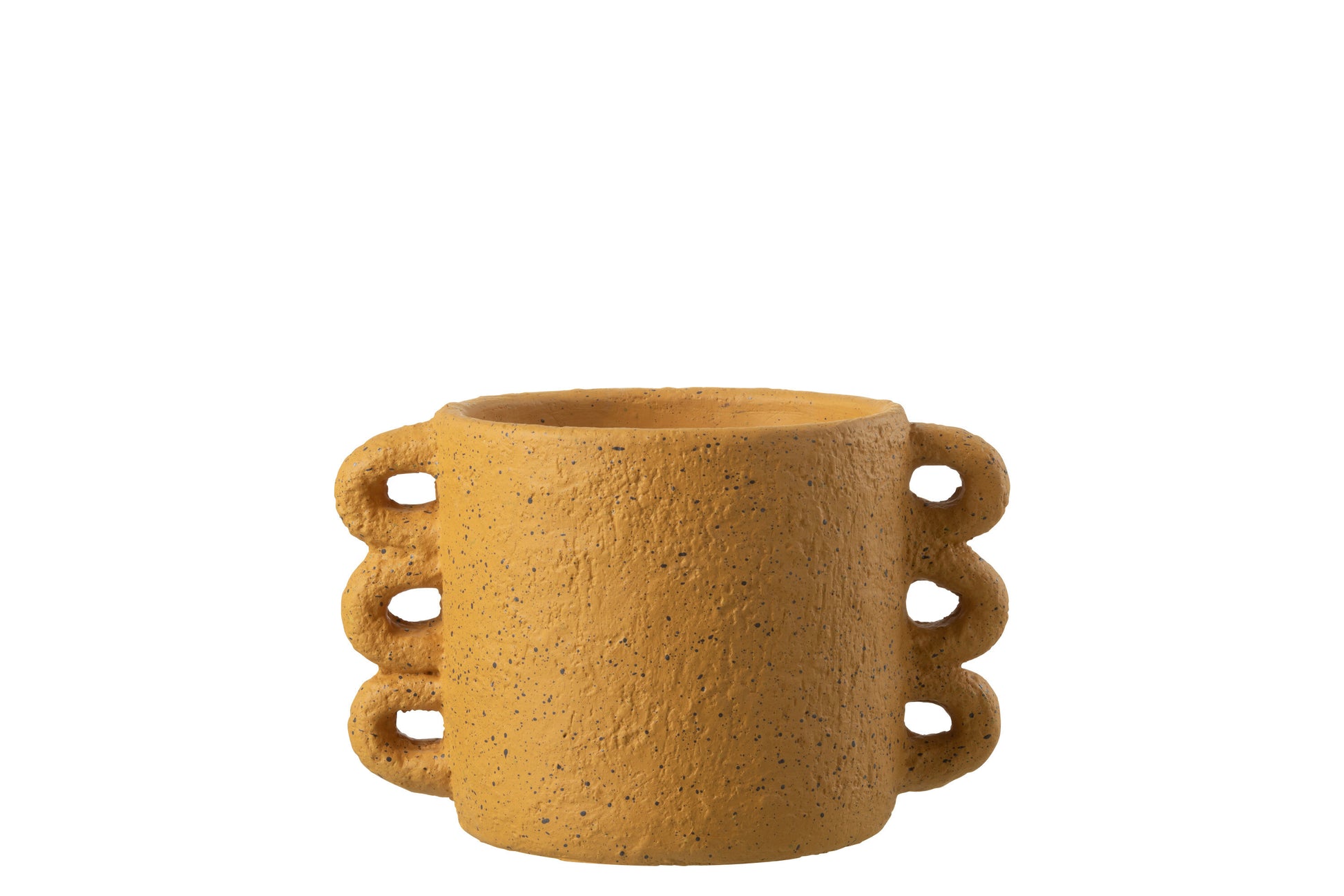 FLOWERPOT ZENIA CERAMIC OCHRE MEDIUM