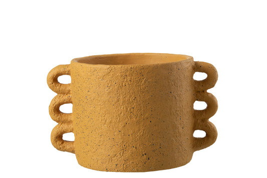 FLOWERPOT ZENIA CERAMIC OCHRE LARGE