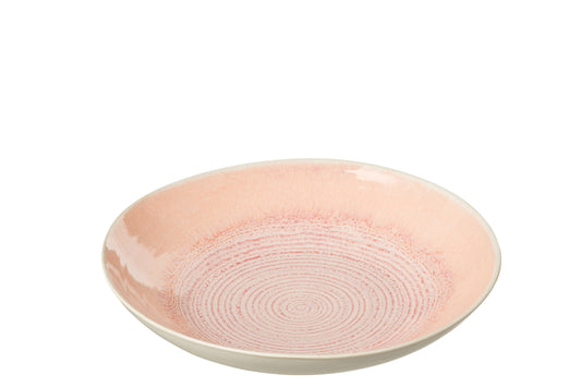 PLATE DEEP LARA PORCELAIN SALMON