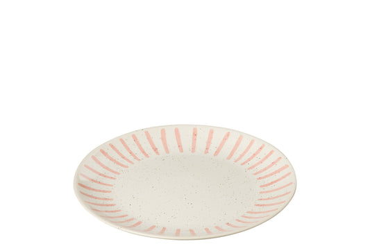 PLATE LINE PORCELAIN PINK SMALL
