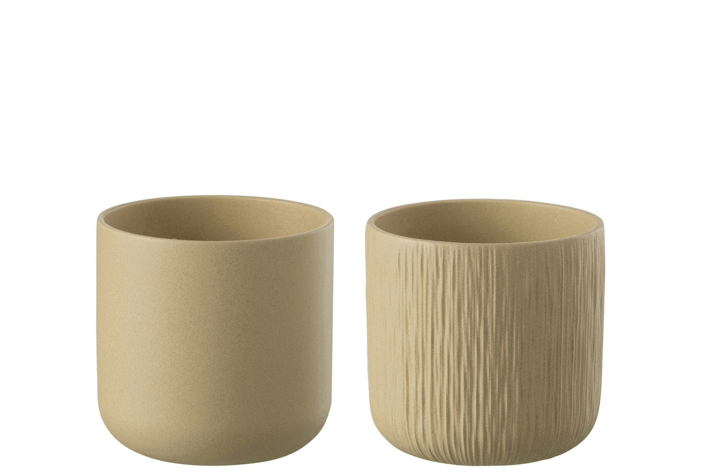 FLOWERPOT GEN CERAMIC BEIGE LARGE ASSORTMENT OF 2