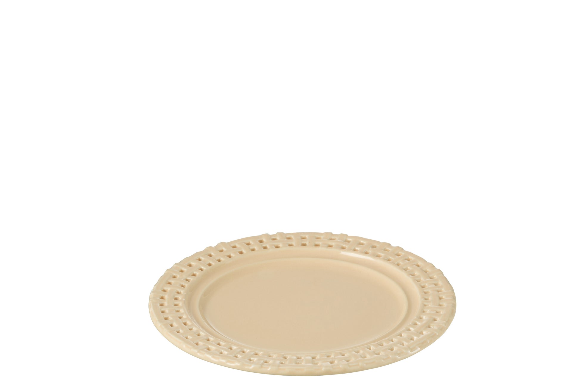 PLATE ROUND CERAMIC PEACH