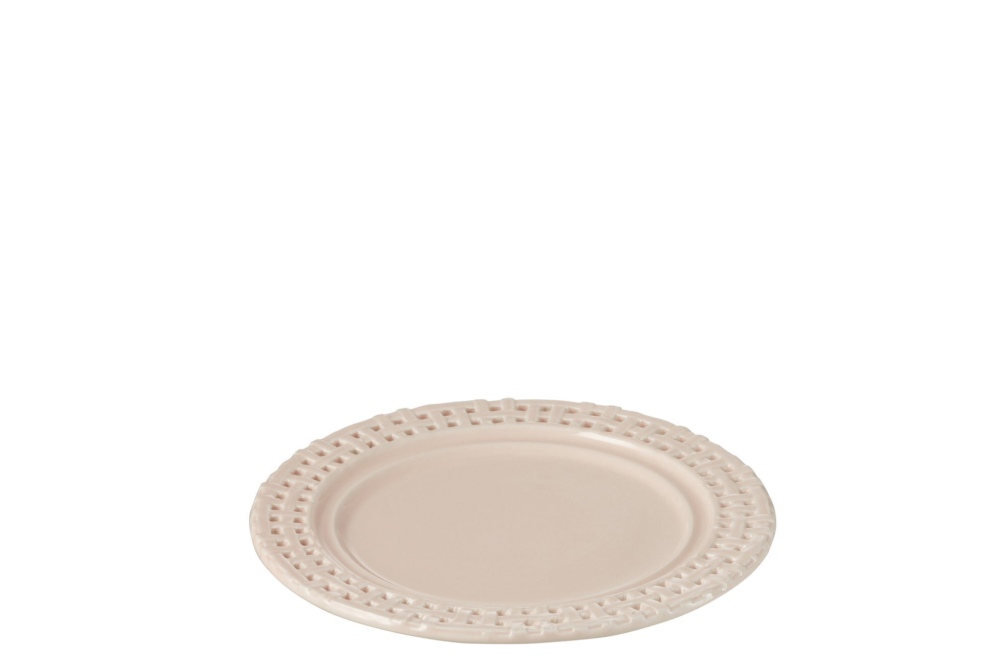 PLATE ROUND CERAMIC PINK