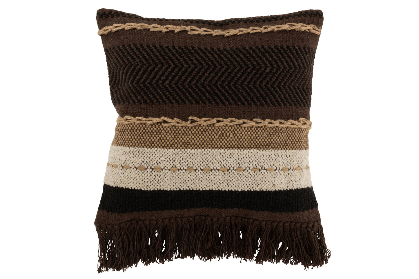 CUSHION ETNIC COTTON BROWN/BLACK/BEIGE