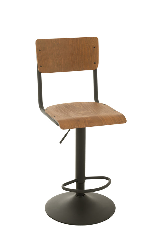 BARSTOOL WOOD/METAL BROWN