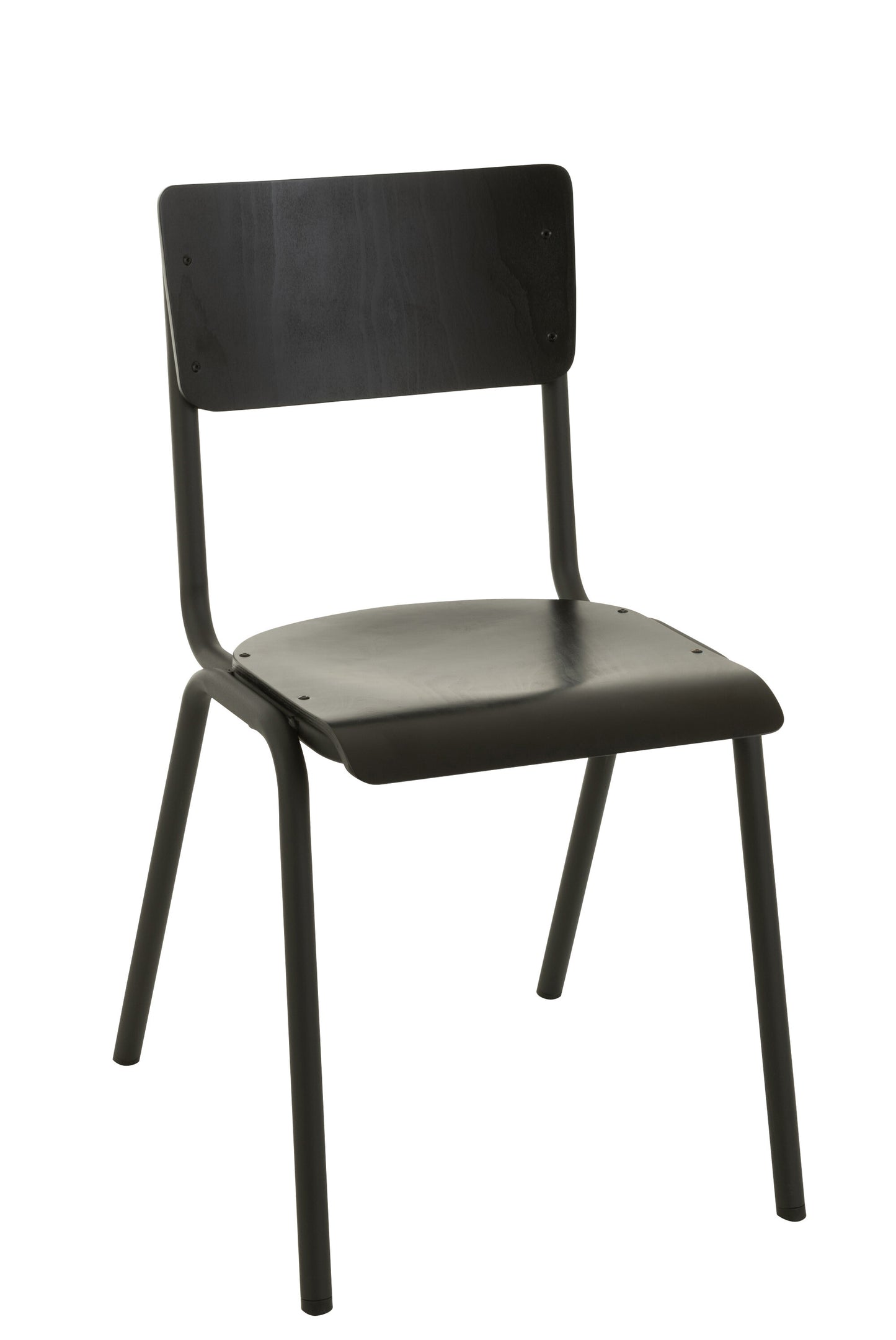 CHAIR WOOD/METAL BLACK