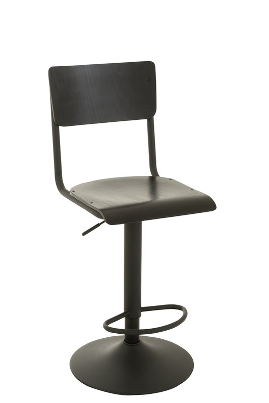 BARSTOOL WOOD/METAL BLACK