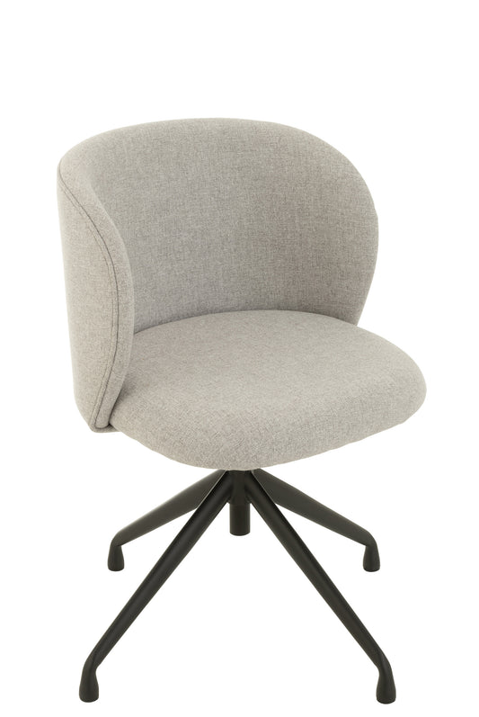 CHAIR TURN/UP/DOWN LINEN GREY