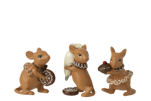 MICE COOKING RESIN BROWN ASSORTMENT OF 3