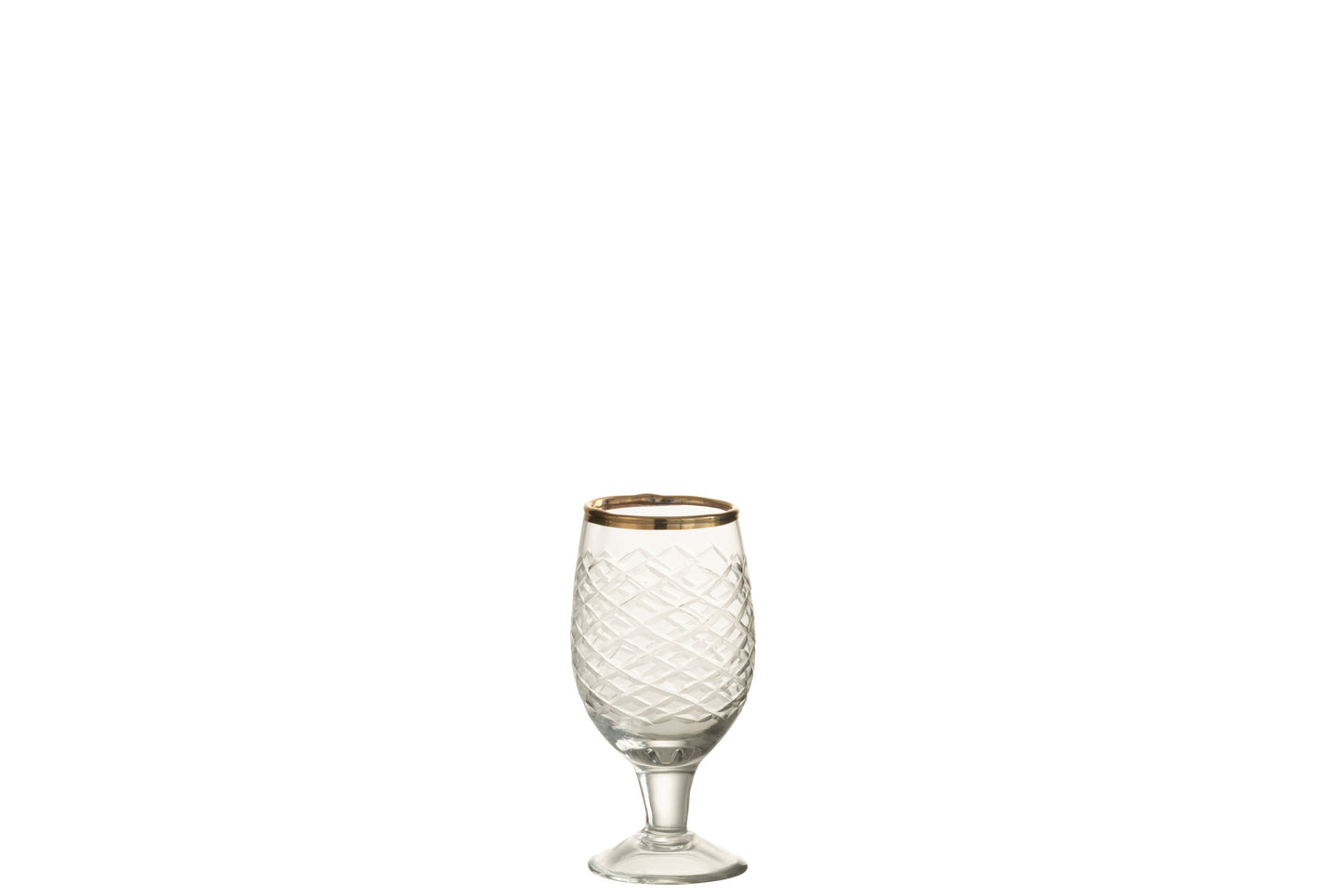 DRINKING GLASS GOLD RIM GLASS TRANSPARENT