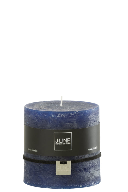 CYLINDER CANDLE DARK BLUE 64H