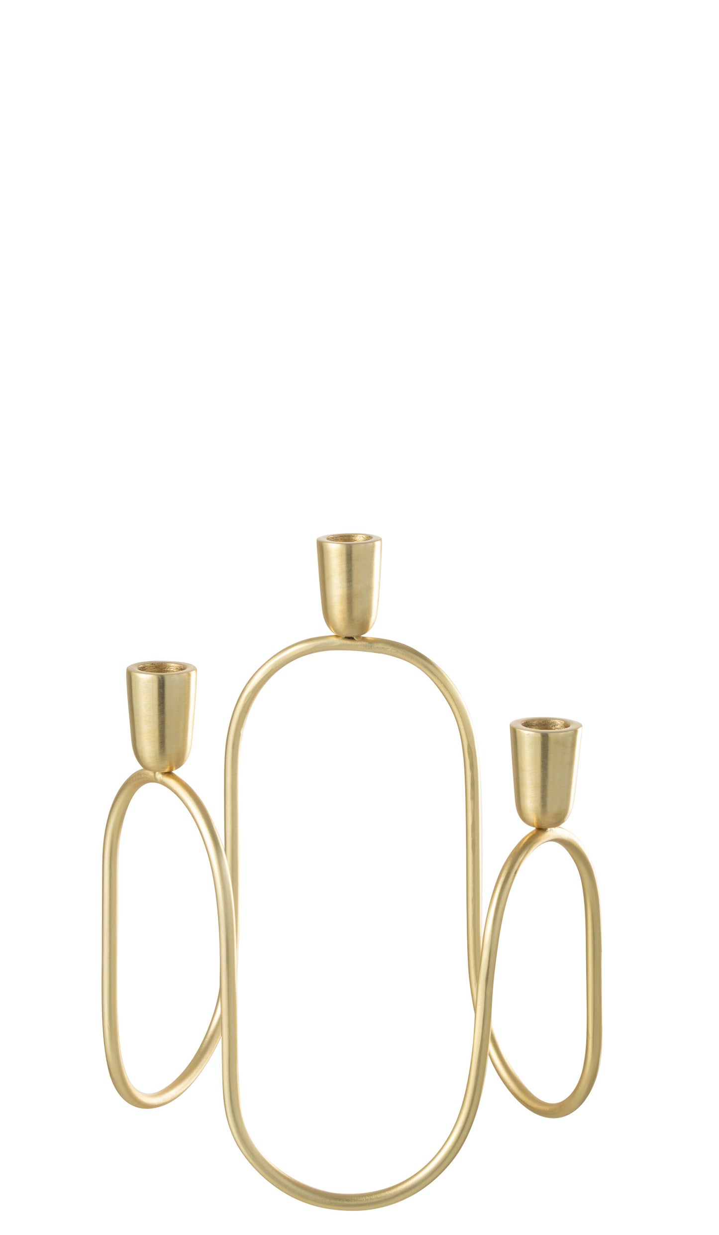 CANDLEHOLDER TRYO IRON/ALUMINIUM GOLD