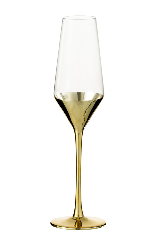 CHAMPAGNE GLASS GLASS GOLD/TRANSPARENT