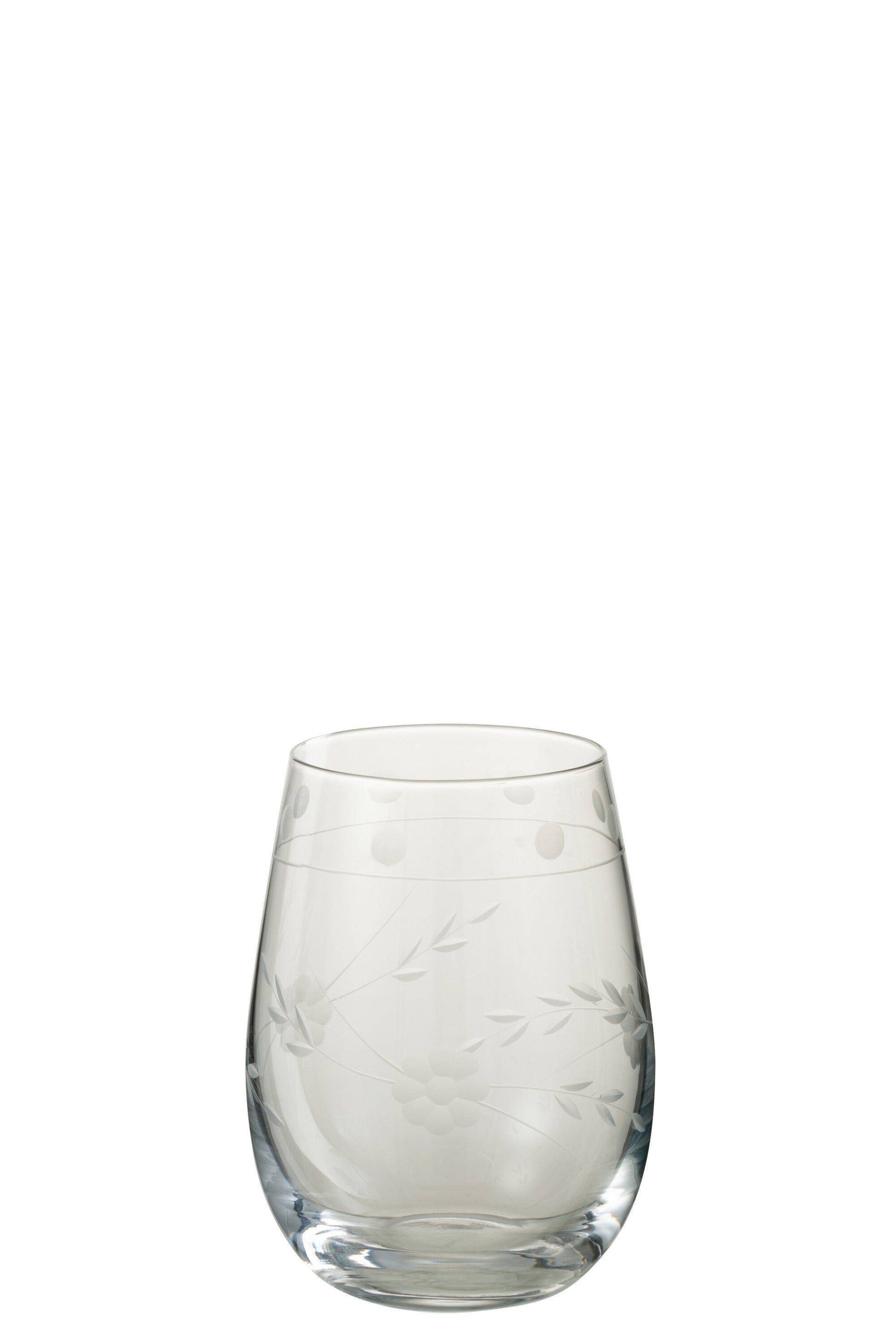 WATER GLASS ENGRAVED GLASS TRANSPARENT