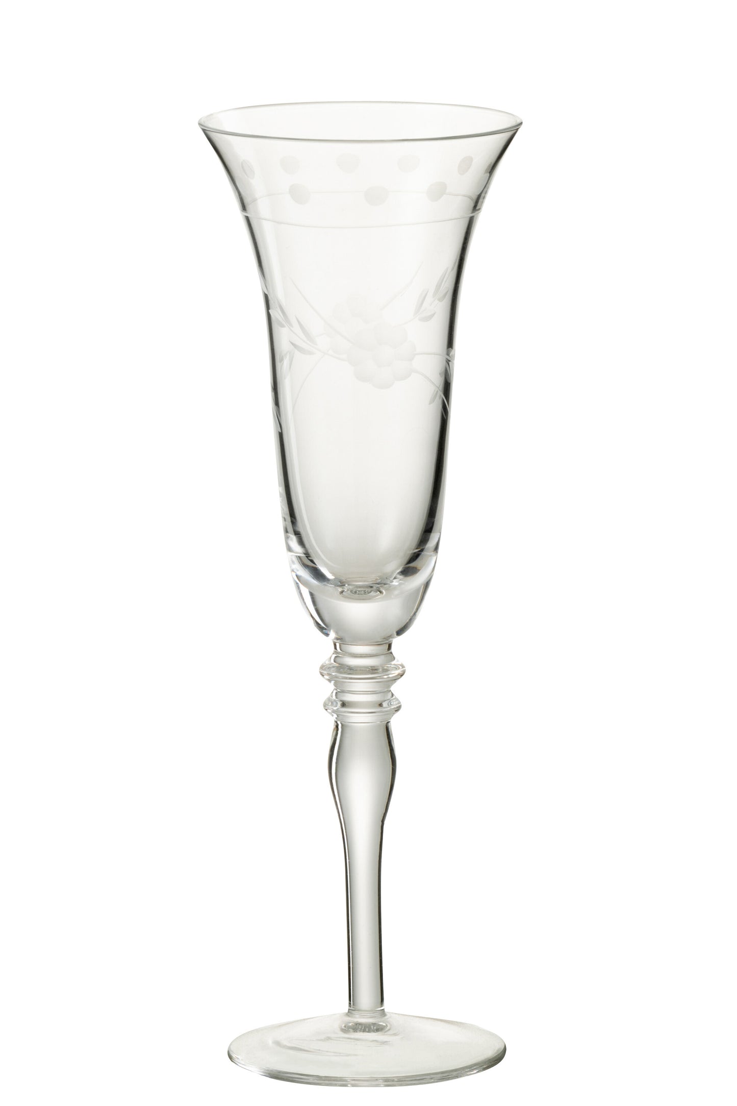 CHAMPAGNE GLASS ENGRAVED GLASS TRANSPARENT