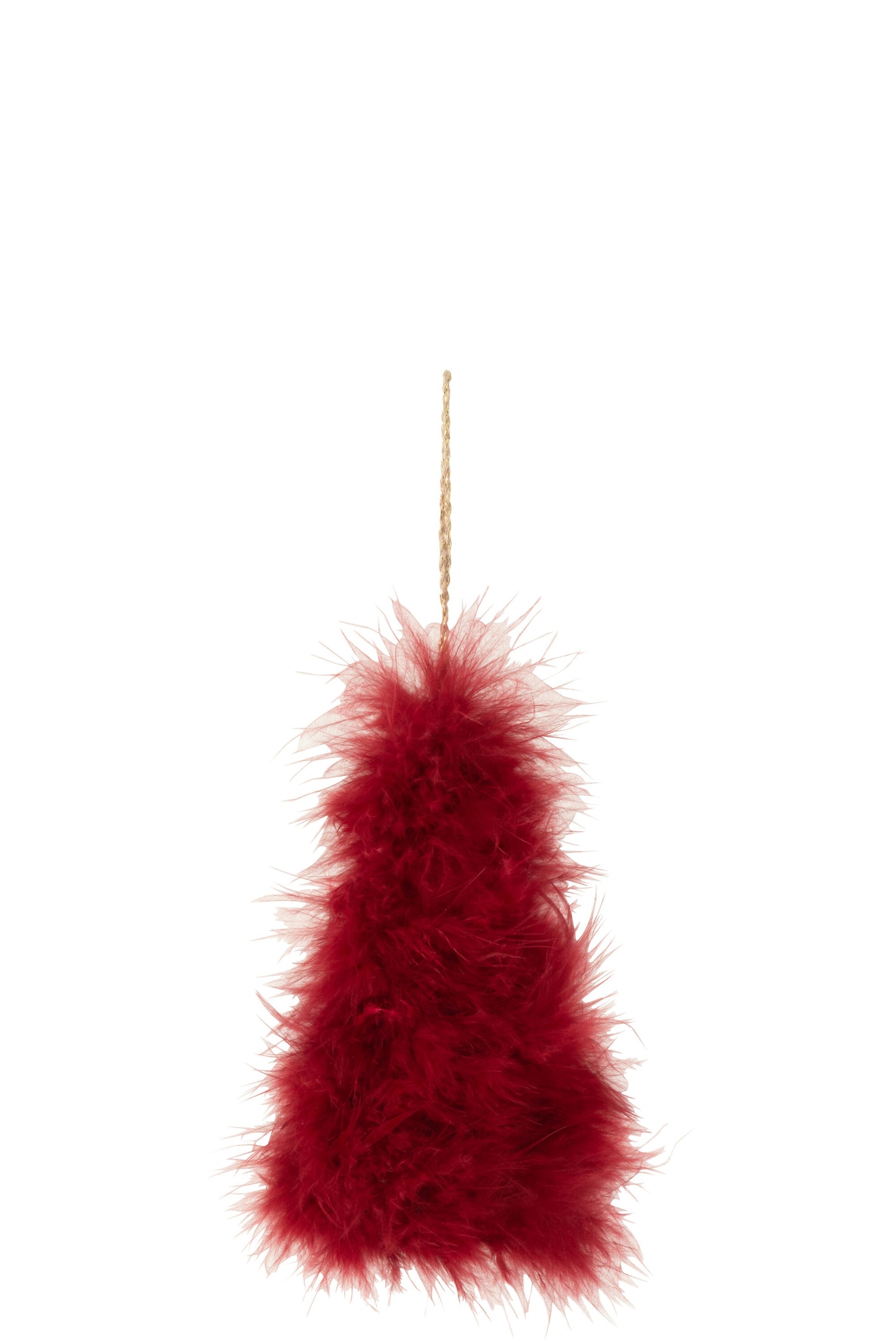 CHRISTMAS TREE HANGER FEATHERS RED