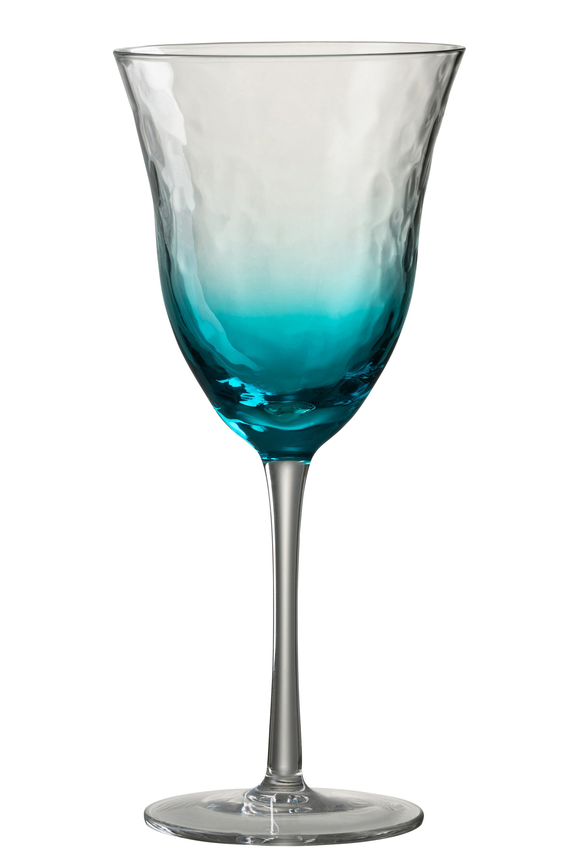 WINE GLASS IRREGULAR GLASS BLUE