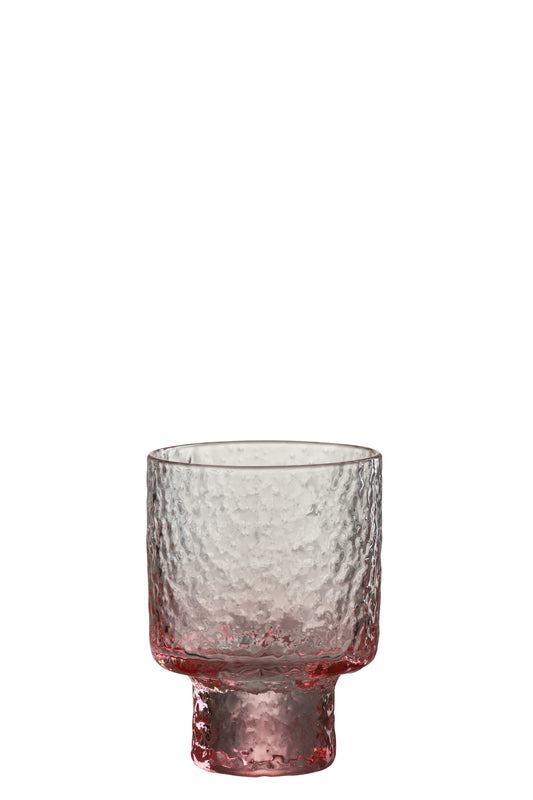 LIQUOR GLASS IRREGULAR GLASS PINK