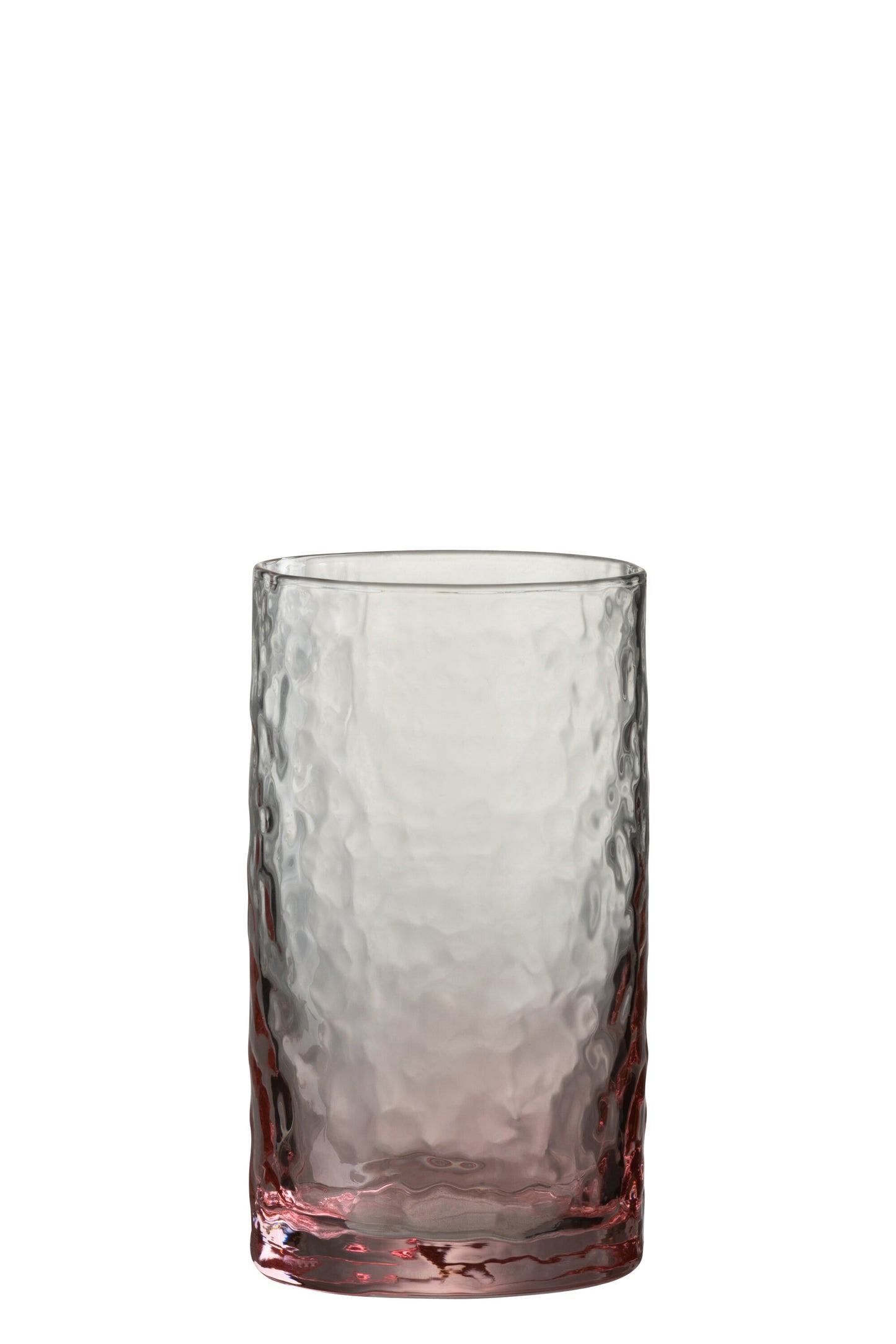 DRINKING GLASS IRREGULAR GLASS PINK