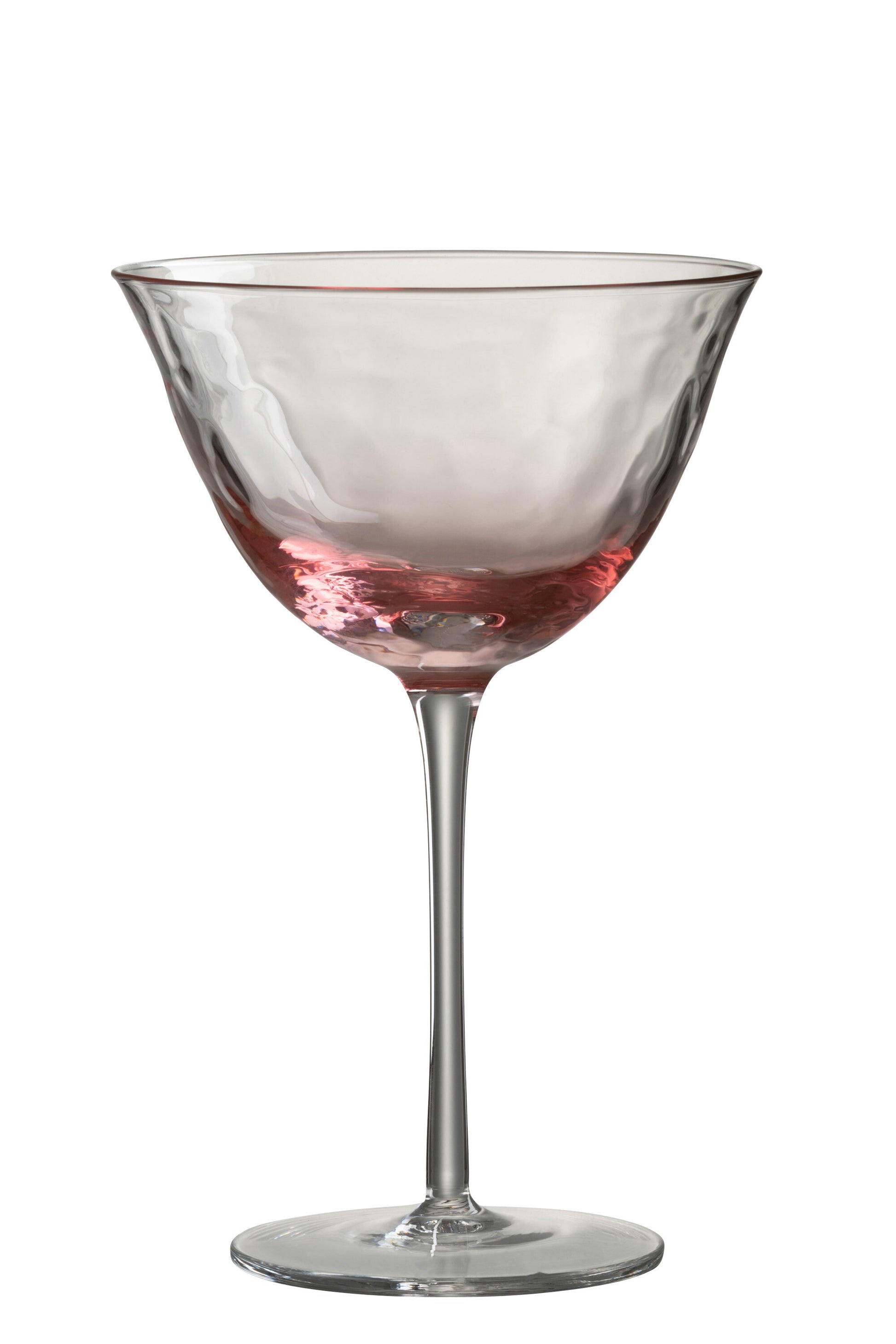 COCKTAIL GLASS IRREGULAR GLASS PINK