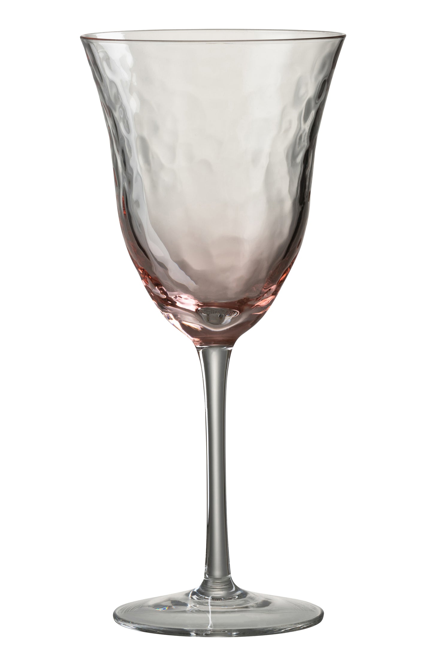 WINE GLASS IRREGULAR GLASS PINK