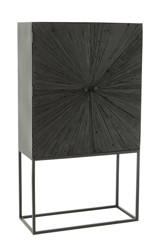 CUPBOARD SHANIL WOOD/IRON BLACK