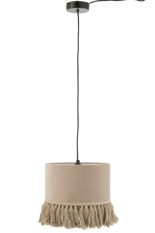 HANGING LAMP EVE VELVET/COTTON BEIGE