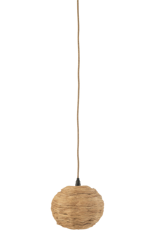 HANGING LAMP BALL BANANA LEAF NATURAL SMALL