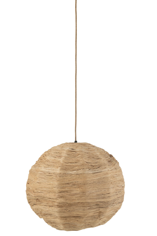 HANGING LAMP BALL BANANA LEAF NATURAL LARGE