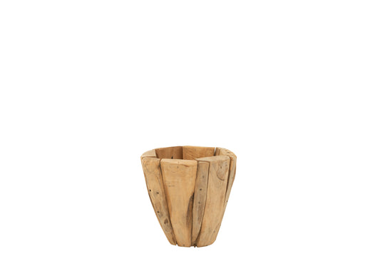 FLOWERPOT JACK TEAKWOOD NATURAL SMALL