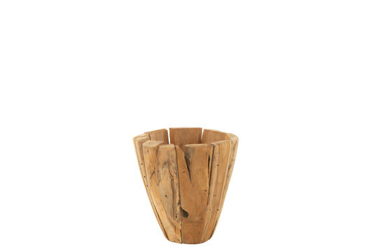 FLOWERPOT JACK TEAKWOOD NATURAL MEDIUM