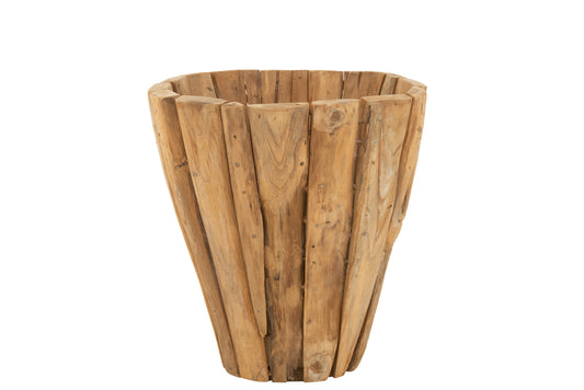 FLOWERPOT JACK TEAKWOOD NATURAL EXTRA LARGE