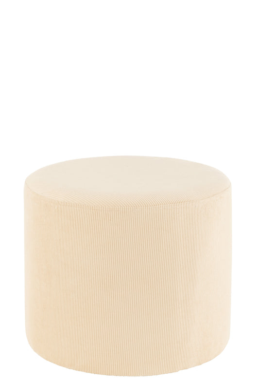 POUF CORDUROY VELVET CREME