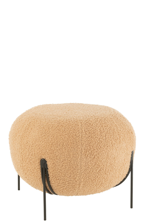 STOOL SPHERE BOUCLÉ CAMEL