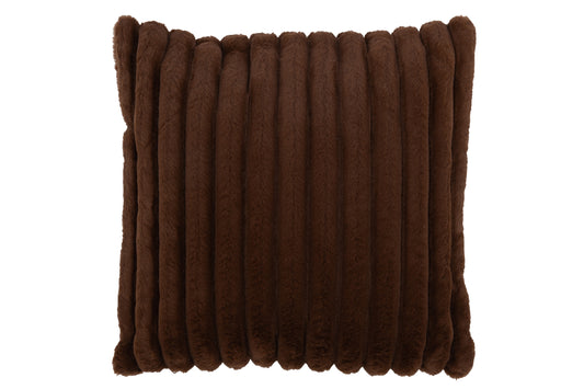 CUSHION CORDUROY POLYESTER CHOCOLATE