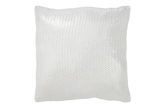 CUSHION METALLIC POLYESTER SILVER