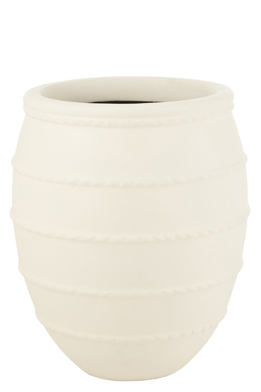 FLOWER POT TERRACOTTA WHITE