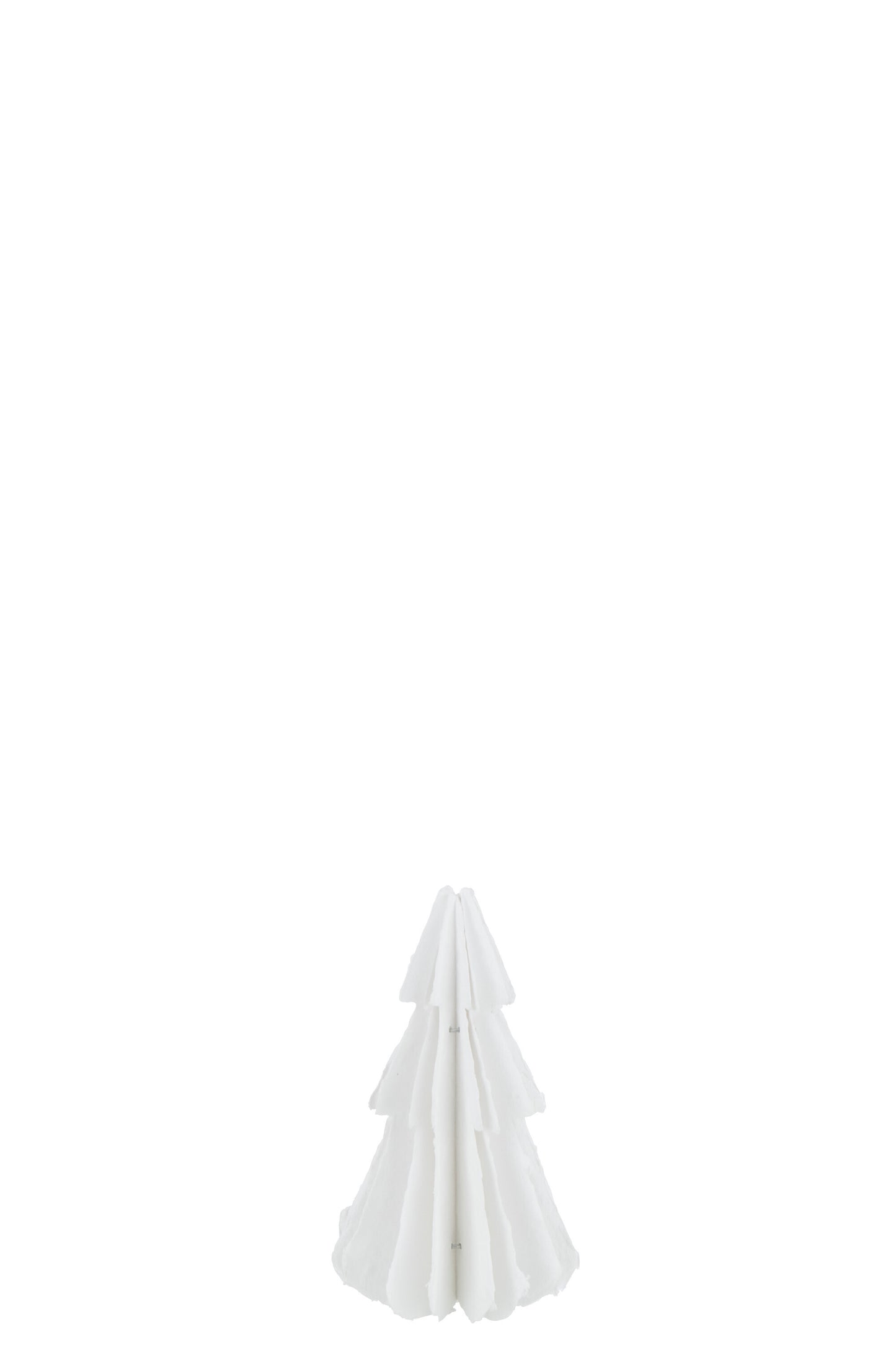 CHRISTMAS TREE COTTON MACHE WHITE SMALL