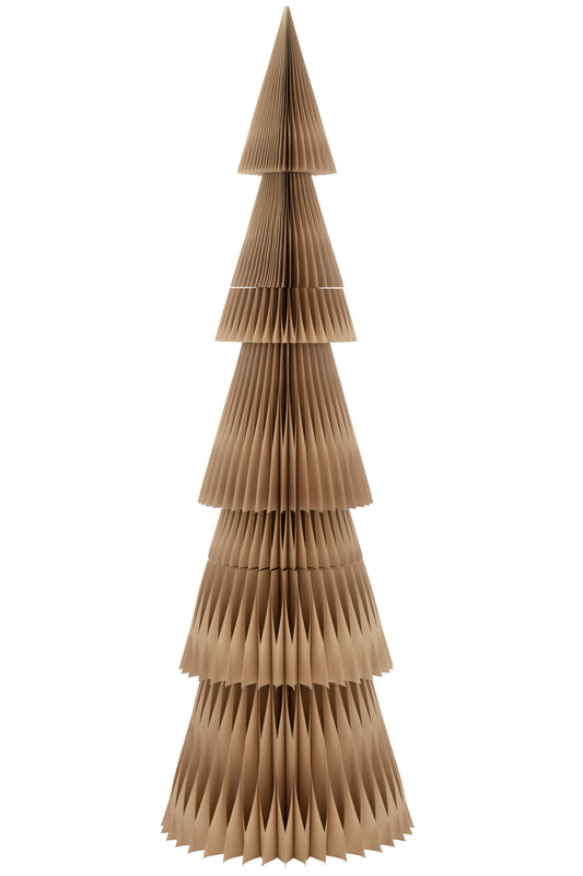 CHRISTMAS TREE FOLDING PAPER BEIGE LARGE