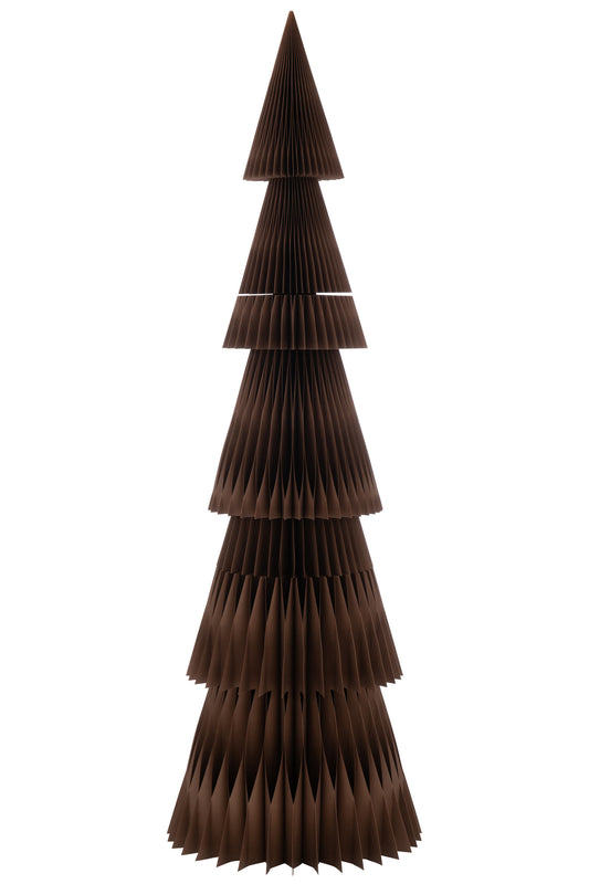 CHRISTMAS TREE FOLDING PAPER BROWN LARGE