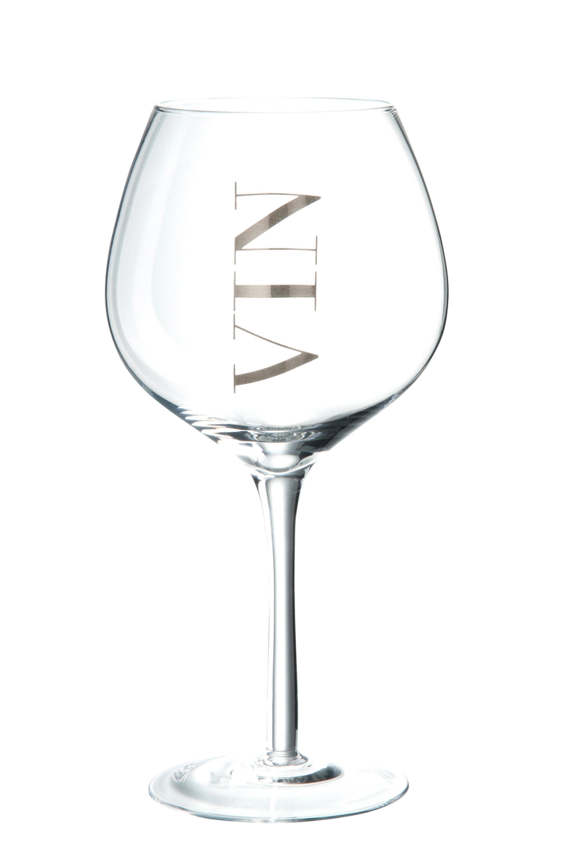 WINE GLASS RED WINE TRANSP/SILV